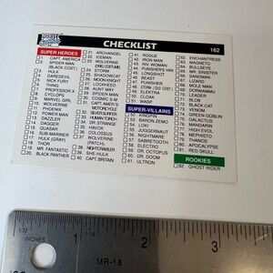 CHECKLIST #162 : MARVEL UNIVERSE Series 1 card; 1990 Impel; Classic last card